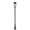 Z-Lite Gannon 3 Light Outdoor Post Mounted Fixture, 12in. W x 125.5in. H, Black 5008PHXLR-5011P-BK - alternate 5